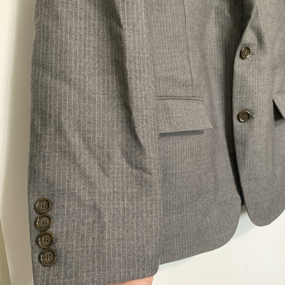 J.Crew Thompson Suit Jacket Formal WOOL Gray 2 Button Front Men's Size 40R - Picture 3 of 9